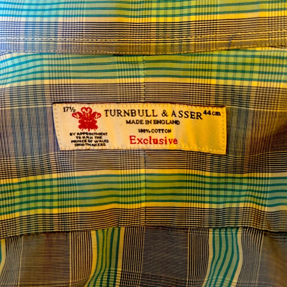 Turnbull & Asser Multi Color Check Pattern Men’s … - image 4